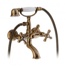 Смеситель для ванны и душа «Liberty 17F3105KM с регулируемым душевым набором, старая бронза», фото