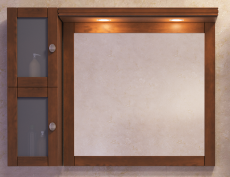 Зеркальный шкаф Opadiris Мираж с подсветкой светлый орех, фото 1, цена