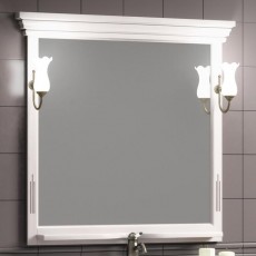 Зеркало Opadiris Риспекто со светильниками, белый/беленый дуб/орех/слоновая кость, фото 1, цена