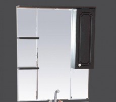 Зеркальный шкаф «Александра 75 правый, со светом, венге», фото