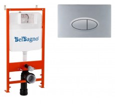 Инсталляция для унитаза BelBagno BB026 с кнопкой смыва BB050CR.MAT, фото 1, цена
