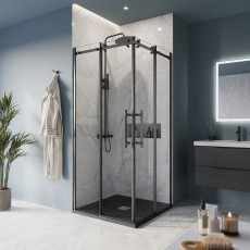 Душевой уголок без поддона Belbagno MARINO-A-2-90-C-NERO, фото 1, цена