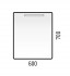 Зеркальный шкаф Koral Остин пайн бетон 60-C, фото 2, цена