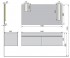 Комплект мебели подвесной Velvex Pulsus 140 со светильниками белый, фото 3, цена