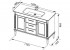 Тумба с раковиной напольная Aquanet Селена 3 ящика, 2 дверцы, белая/серебро, фото 8, цена