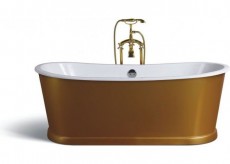 Чугунная ванна «SW-1012A 170x75 (с декоративной панелью в золоте)», фото
