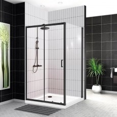 Душевой уголок без поддона Belbagno UNO-195-AH-1-120/80-C-NERO, фото 1, цена