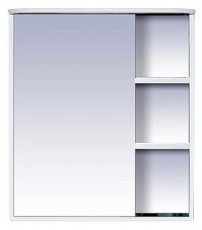 Зеркальный шкаф «Венера 70 левый, со светом, белый», фото