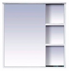 Зеркальный шкаф «Венера 80 левый, со светом, белый», фото